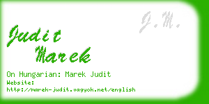 judit marek business card